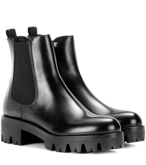 prada leather and neoprene chelsea boots|Prada Chelsea boots women's.